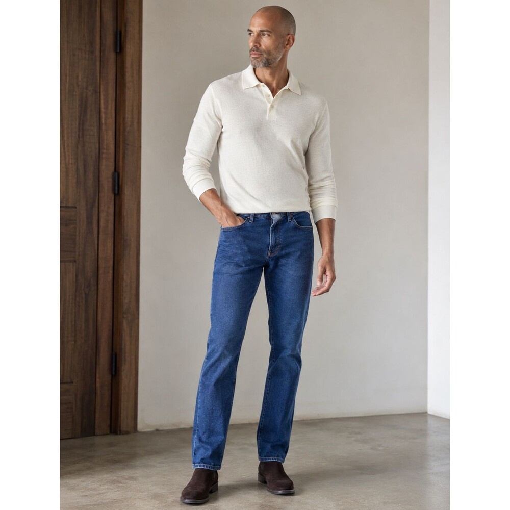 Baldwin Jeans Henley Slim Straight Cornell Blue Wash Stretch Denim Men's 29x33